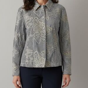 Striped Embroidered Jacket